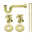thumbnail image 1 of Kingston Brass KPK202 Gourmet Scape Traditional Plumbing Sink Trim Kit with P-Trap in Polished Brass, 1 of 6