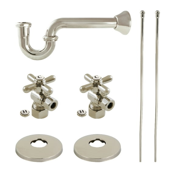 Kingston Brass KPK306 Trimscape Traditional Plumbing Supply Kit Combo, Polished Nickel