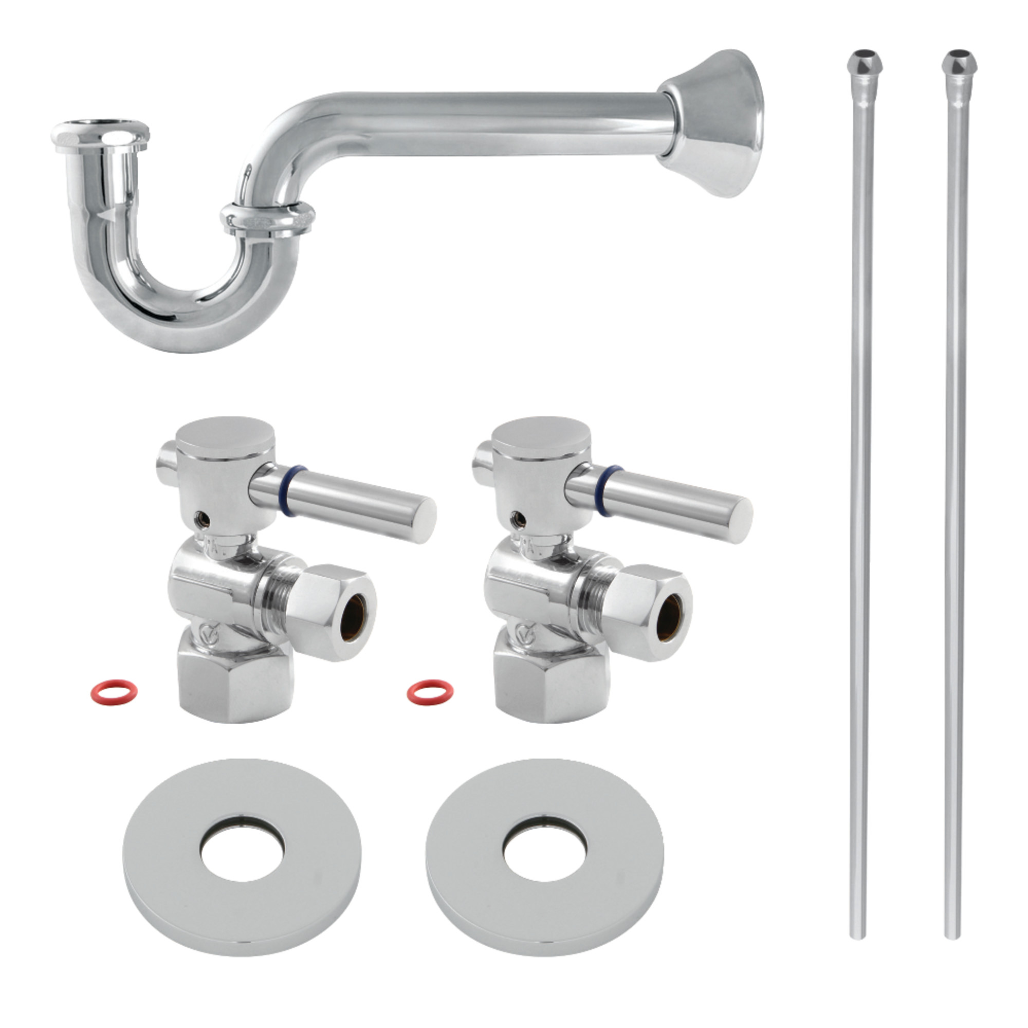 Concorde Inlets Kingston Brass KPK401 Concord Bathroom Plumbing Supply Kit, 1/2