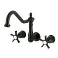 thumbnail image 1 of Kingston Brass KS1020NX Hamilton Two-Handle Wall Mount Roman Tub Faucet, Matte Black, 1 of 4