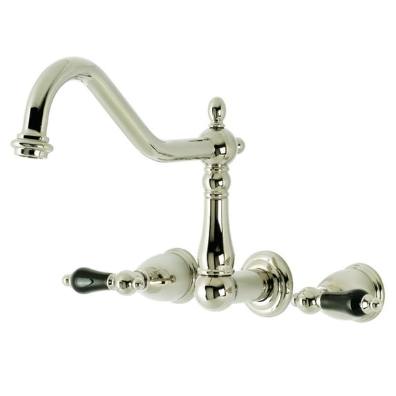 Kingston Brass KS1026PKL Duchess Two-Handle Wall Mount Roman Tub Faucet, Polished Nickel
