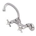 thumbnail image 1 of Kingston Brass KS114C Essex Two Handle Wall Mount Kitchen Faucet, Polished Chrome, 1 of 2