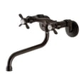 thumbnail image 1 of Kingston Brass KS115ORB Essex Adjustable Center Wall Mount Bathroom Faucet, Oil Rubbed Bronze, 1 of 8