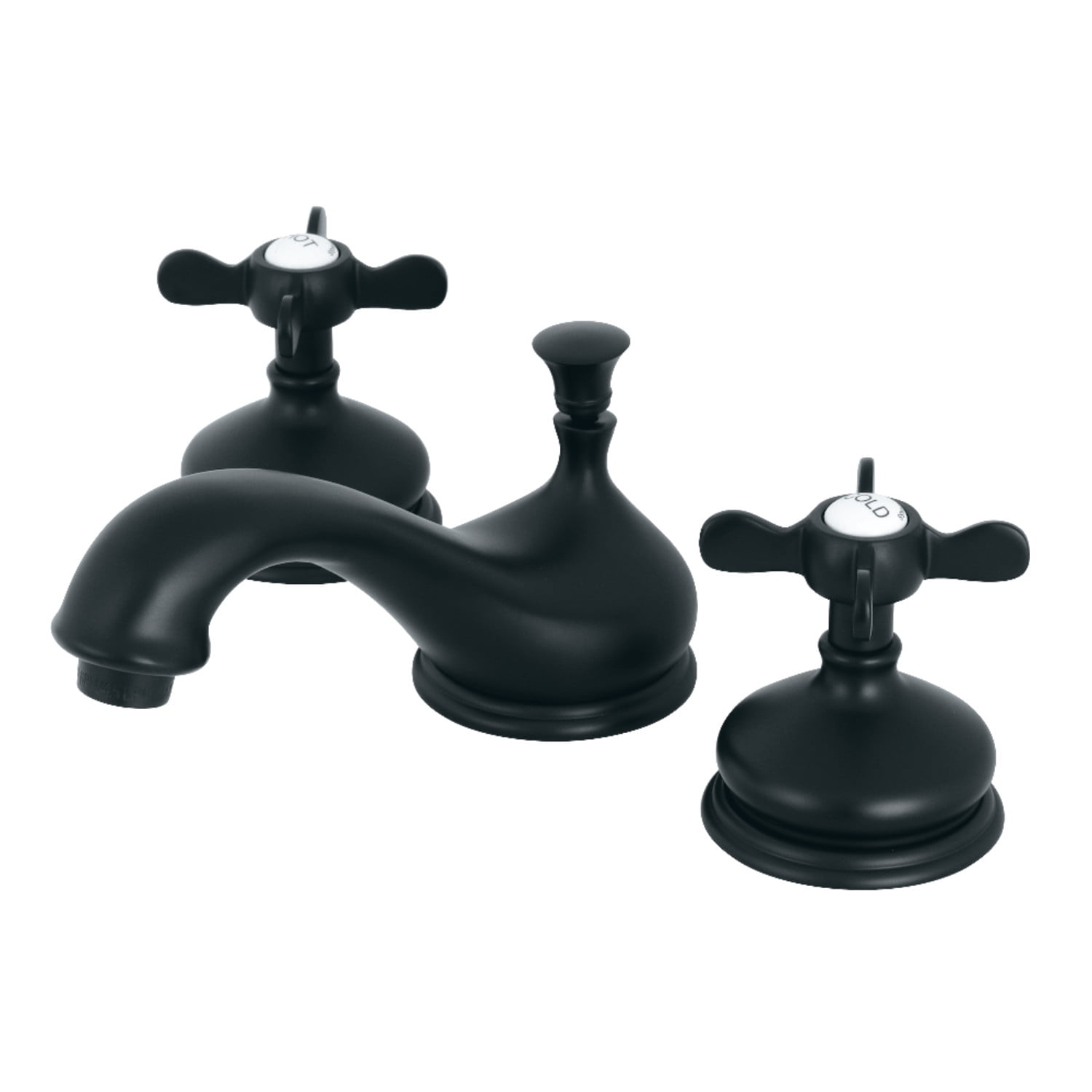 Kingston Brass KS1160BEX 8 in. Widespread Bathroom Faucet, Matte Black