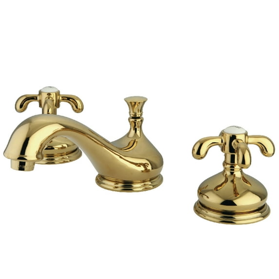 Kingston Brass KS1162TX 8 in. Widespread Bathroom Faucet, Polished Brass