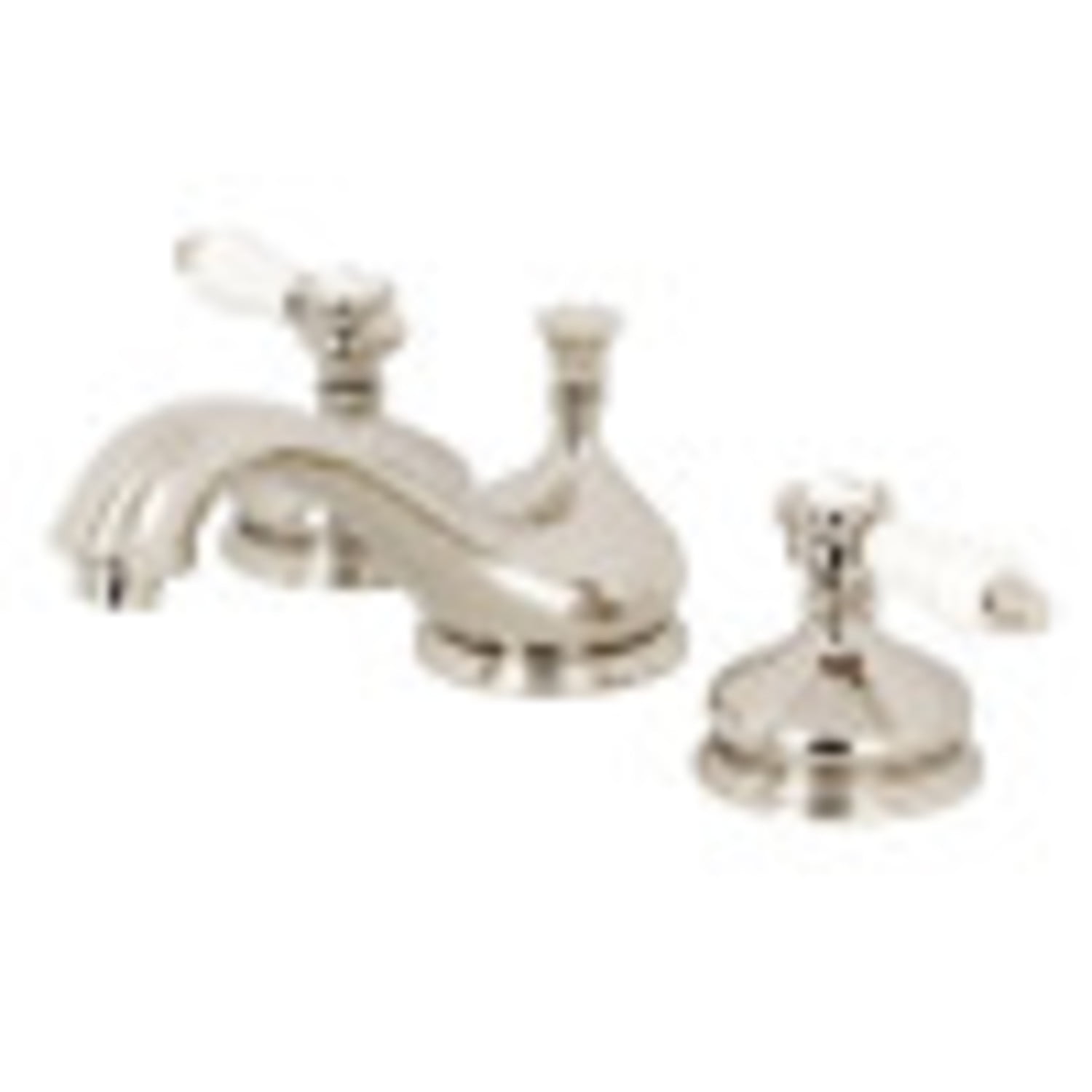 Kingston Brass KS1166BPL 8 in. Widespread Bathroom Faucet, Polished Nickel
