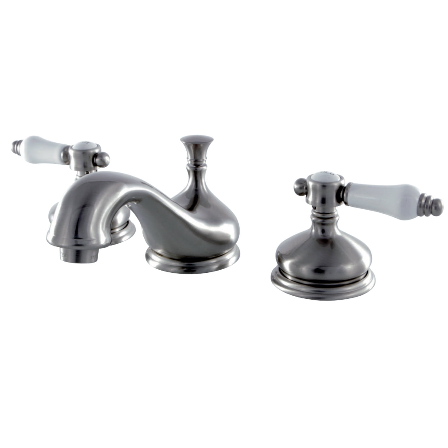 Kingston Brass KS1168BPL 8 in. Widespread Bathroom Faucet, Brushed Nickel