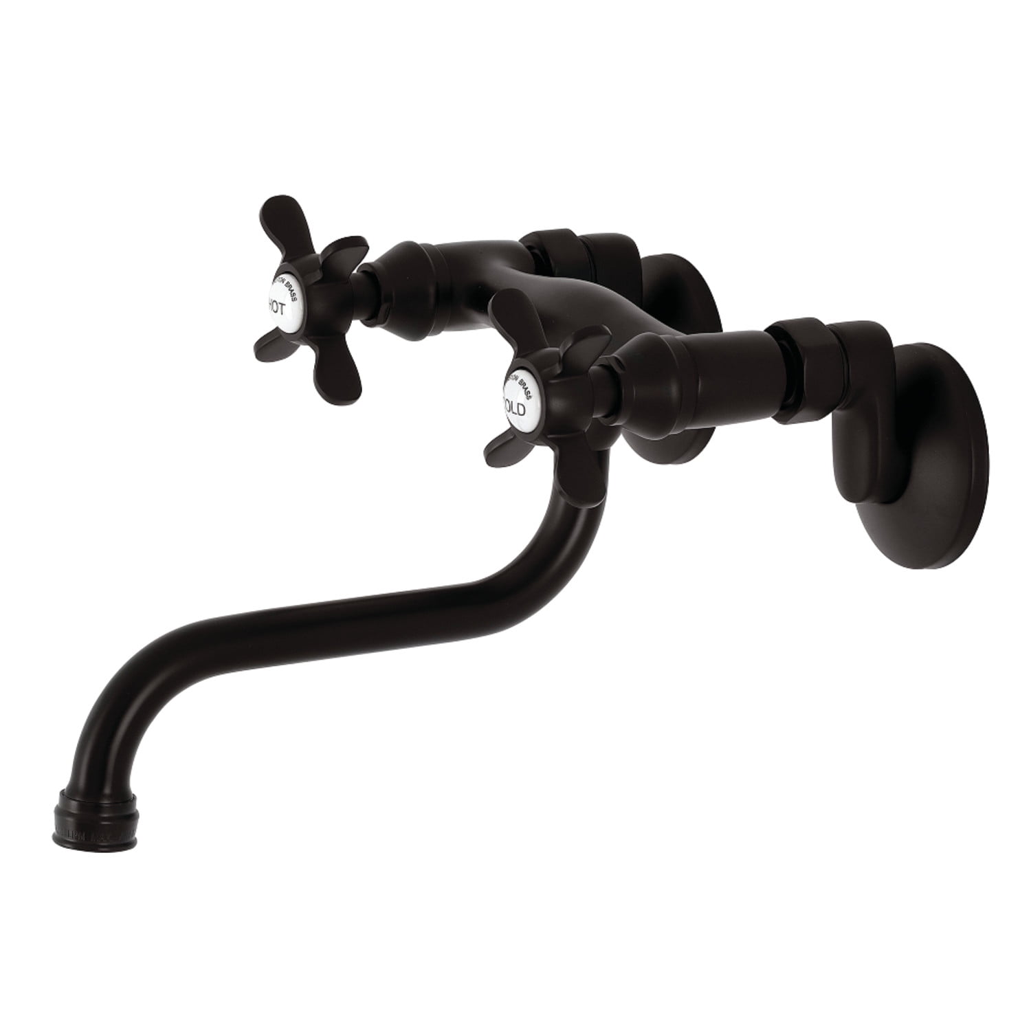 Kingston Brass KS116ORB Essex Two Handle Wall Mount Bathroom Faucet, Oil Rubbed Bronze