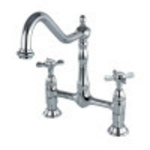Kingston Brass KS1171BEX Essex Bridge Kitchen Faucet, Polished Chrome