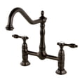 thumbnail image 1 of Kingston Brass KS1175TAL Tudor Bridge Kitchen Faucet, Oil Rubbed Bronze, 1 of 5