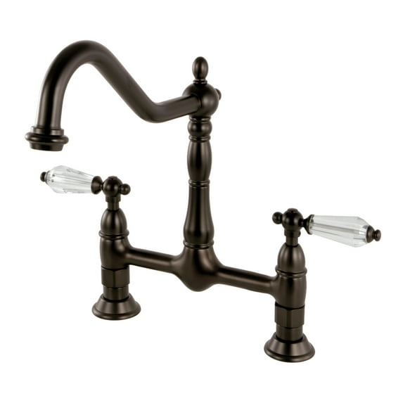 Kingston Brass KS1175WLL Wilshire Bridge Kitchen Faucet, Oil Rubbed Bronze
