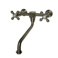 thumbnail image 1 of Kingston Brass KS1208AX Wall Mount Kitchen Faucet, Brushed Nickel, 1 of 2
