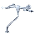 thumbnail image 1 of Kingston Brass KS1211AL Heritage Wall Mount Bathroom Faucet, Polished Chrome, 1 of 2
