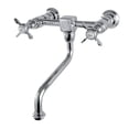 thumbnail image 1 of Kingston Brass KS1211BEX Wall Mount Bathroom Faucet, Polished Chrome, 1 of 7