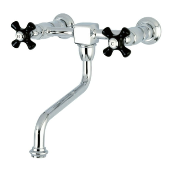Kingston Brass KS1211PKX Duchess Wall Mount Bathroom Faucet, Polished Chrome