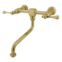 Kingston Brass KS1212BL Wall Mount Bathroom Faucet, Polished Brass