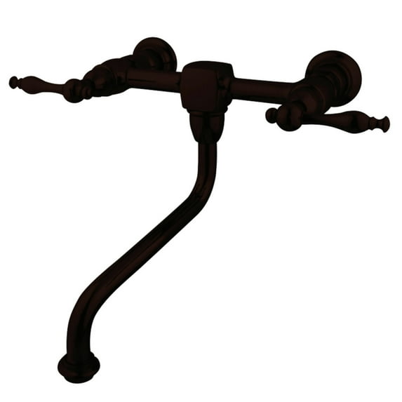 Kingston Brass KS1215NL Wall Mount Bathroom Faucet, Oil Rubbed Bronze