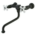 thumbnail image 1 of Kingston Brass KS1215PX Heritage Wall Mount Bathroom Faucet, Oil Rubbed Bronze, 1 of 2
