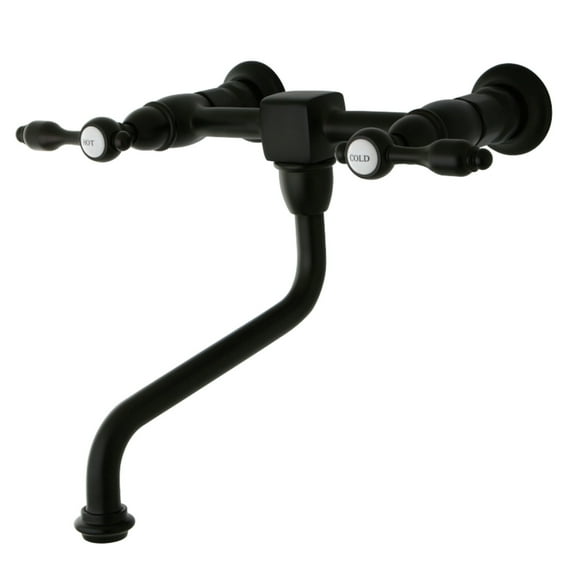 Kingston Brass KS1215TAL Tudor Wall Mount Bathroom Faucet, Oil Rubbed Bronze