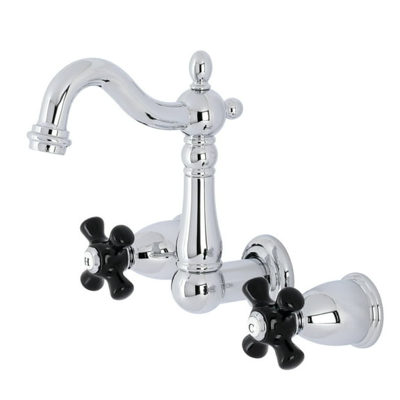 Kingston Brass KS1221PKX Duchess Two-Handle Wall Mount Bathroom Faucet, Polished Chrome