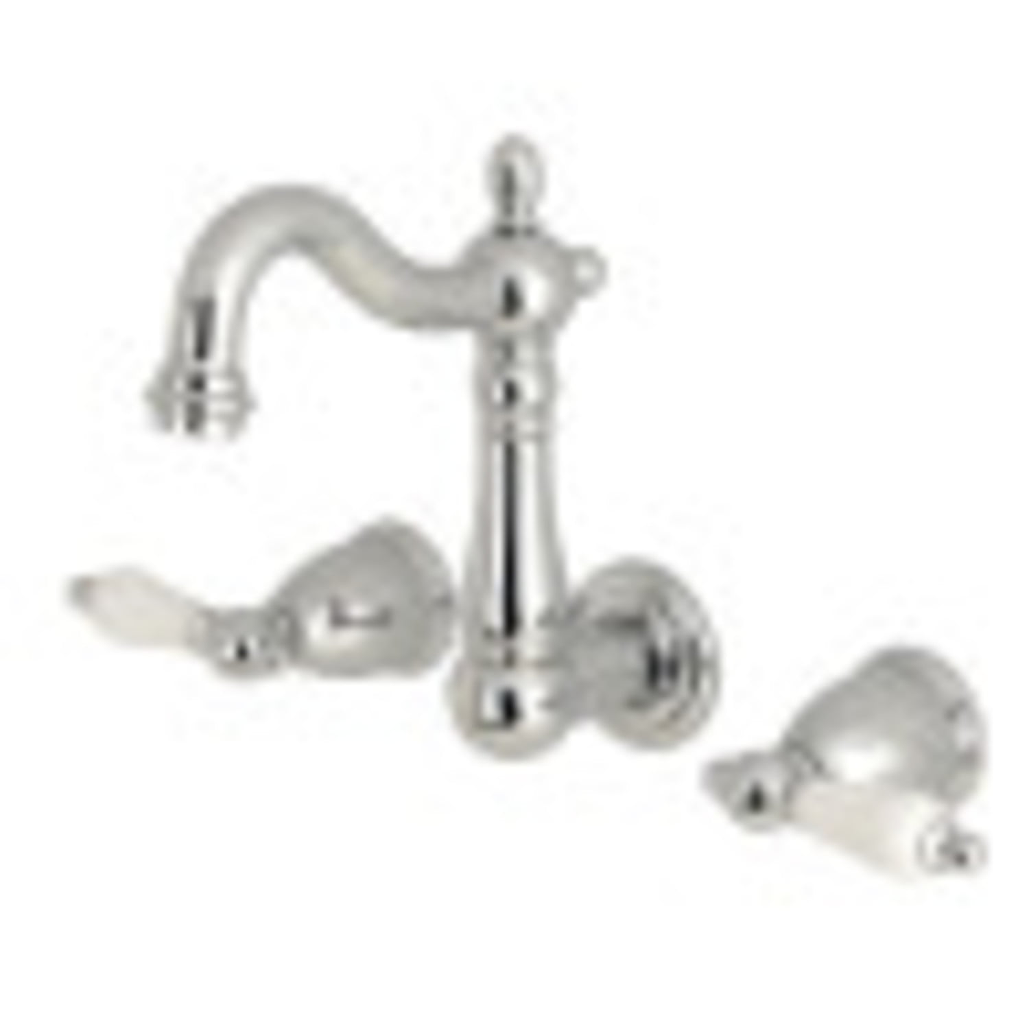 Polished Chrome Heritage Wall Mount Bathroom Faucet
