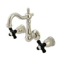 Kingston Brass KS1226PKX Duchess Double-Handle Wall Mount Bathroom Faucet, Polished Nickel