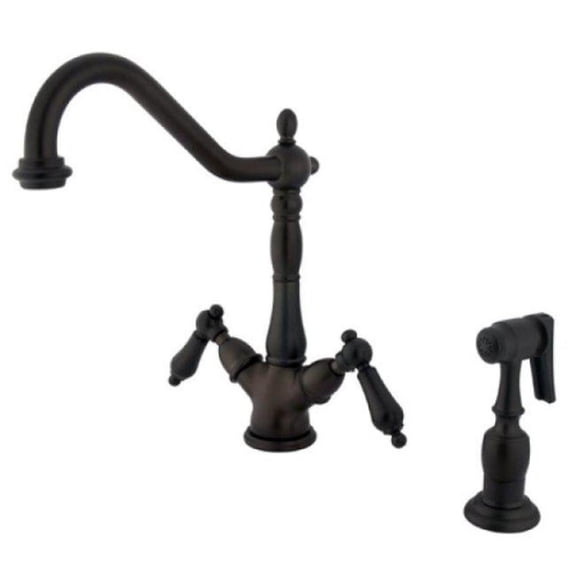 Kingston Brass KS1235ALBS 8-Inch Kitchen Faucet, Oil Rubbed Bronze