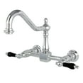 thumbnail image 1 of Kingston Brass KS1241PKL Duchess Wall Mount Bridge Kitchen Faucet, Polished Chrome, 1 of 2