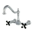 thumbnail image 1 of Kingston Brass KS1241PKX Duchess Wall Mount Bridge Kitchen Faucet, Polished Chrome, 1 of 3