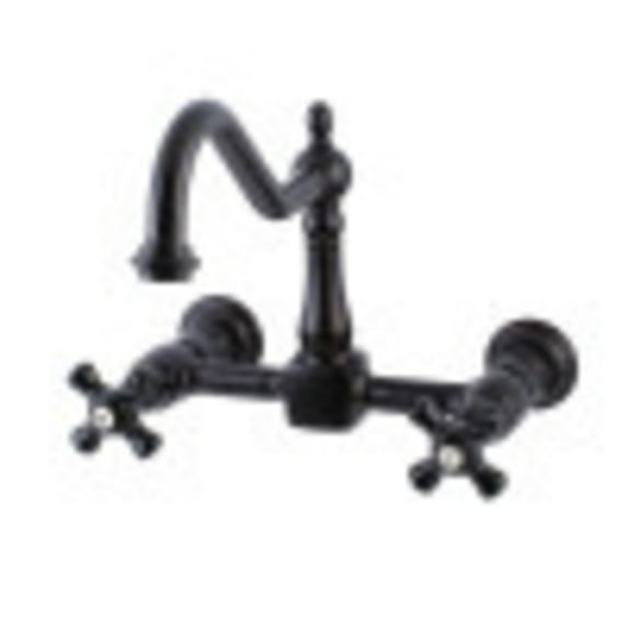 Kingston Brass KS1245PKX Duchess Wall Mount Bridge Kitchen Faucet, Oil Rubbed Bronze