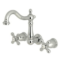 Kingston Brass KS1251AX 8-inch Center Wall Mount Bathroom Faucet, Polished Chrome