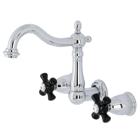Kingston Brass KS1251PKX Duchess Two-Handle Wall Mount Bathroom Faucet, Polished Chrome