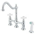 thumbnail image 1 of Kingston Brass KS1271PX Heritage Center Kitchen Faucet w/ Side Sprayer Chrome, 1 of 2