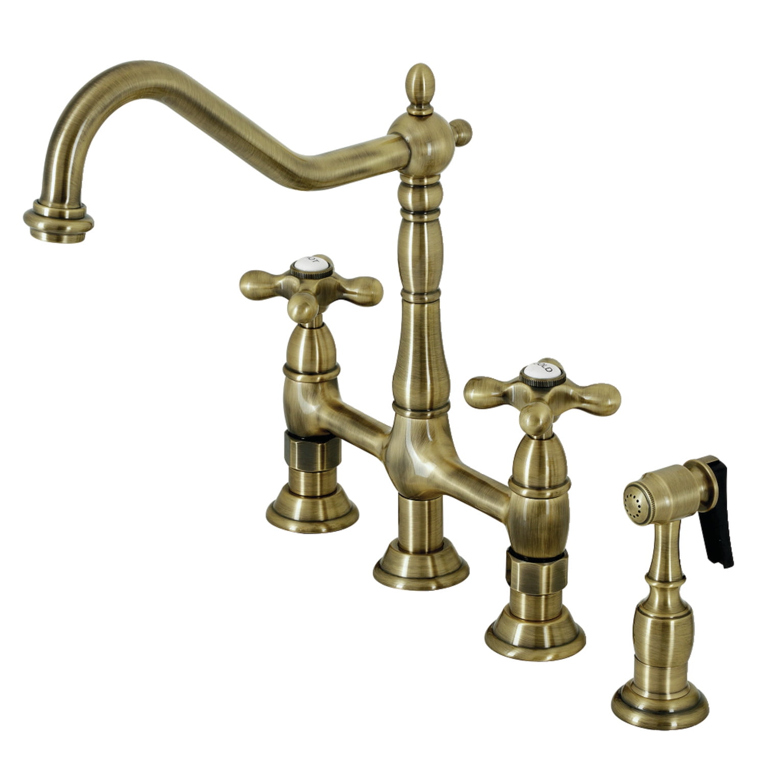 Kingston Brass KS1215BL Heritage Wall-Mount Vessel Sink Faucet ＆ Metal Lever Handle Oil Rubbed Bronze 並行輸入品 Kingston Brass KS1215BL Heritage Bathroom Faucet, 13.25 x 11.25 x