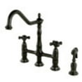 thumbnail image 1 of Kingston Brass KS1275PKXBS Duchess Bridge Kitchen Faucet with Brass Sprayer, Oil Rubbed Bronze, 1 of 4