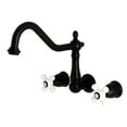thumbnail image 1 of Kingston Brass KS1280PX Heritage Wall Mount Kitchen Faucet, Matte Black, 1 of 2