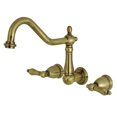 thumbnail image 1 of Kingston Brass KS1283AL Heritage Wall Mount Kitchen Faucet, Antique Brass, 1 of 2