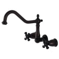 thumbnail image 1 of Kingston Brass KS1285PKX Duchess Double-Handle Wall-Mount Kitchen Faucet, Oil Rubbed Bronze, 1 of 4