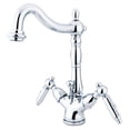 thumbnail image 1 of Kingston Brass KS1431GL Victorian Two-Handle Bathroom Faucet with Brass Pop-Up and Cover Plate, Polished Chrome, 1 of 2