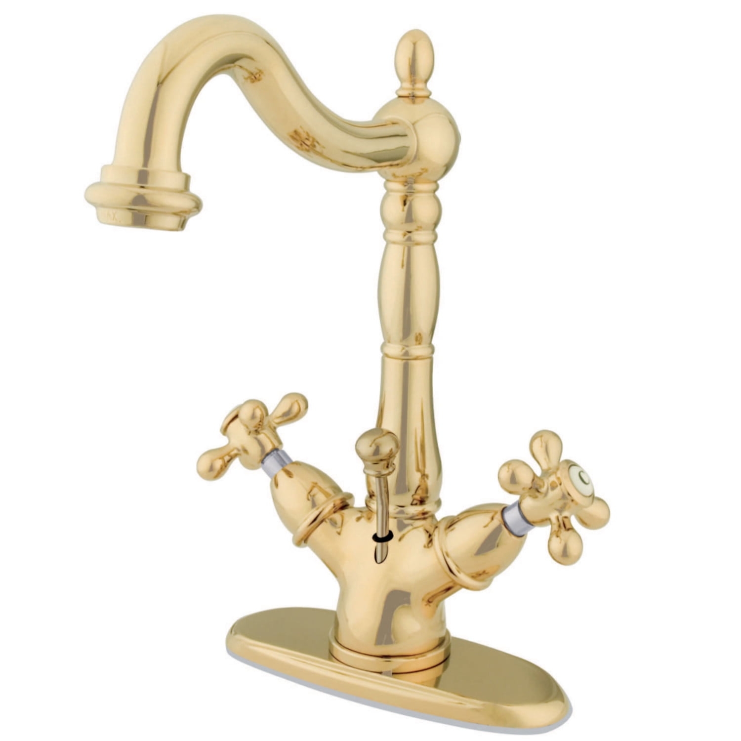 Heritage Polished Brass Two-Handle Mono Deck Lavatory Faucet