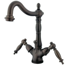 Kingston Brass KS1435TL 4 in. Centerset Bathroom Faucet, Oil Rubbed Bronze
