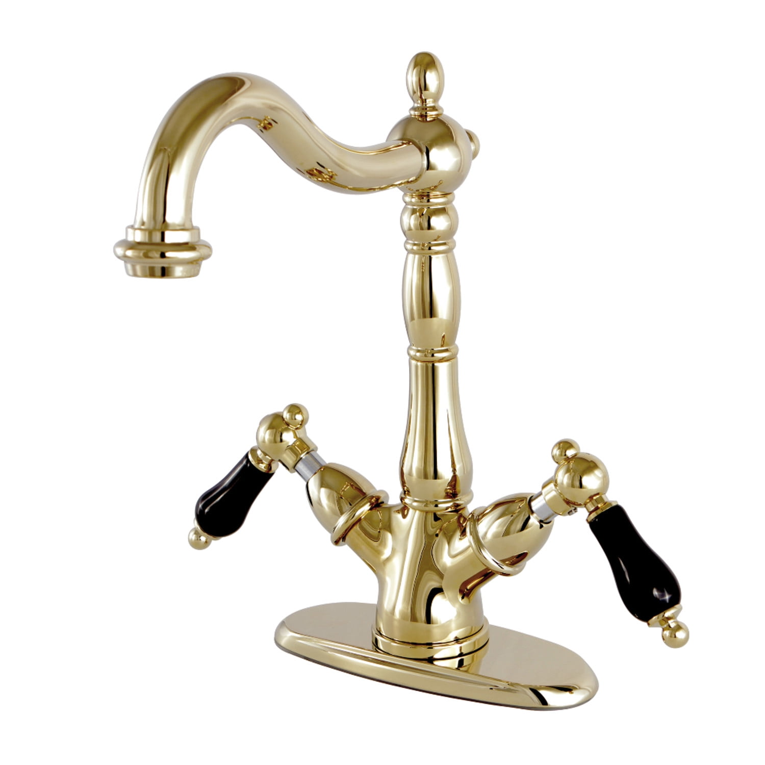 Kingston Brass KS1492PKL Duchess Vessel Standard Mount Bathroom Faucet, Polished Brass