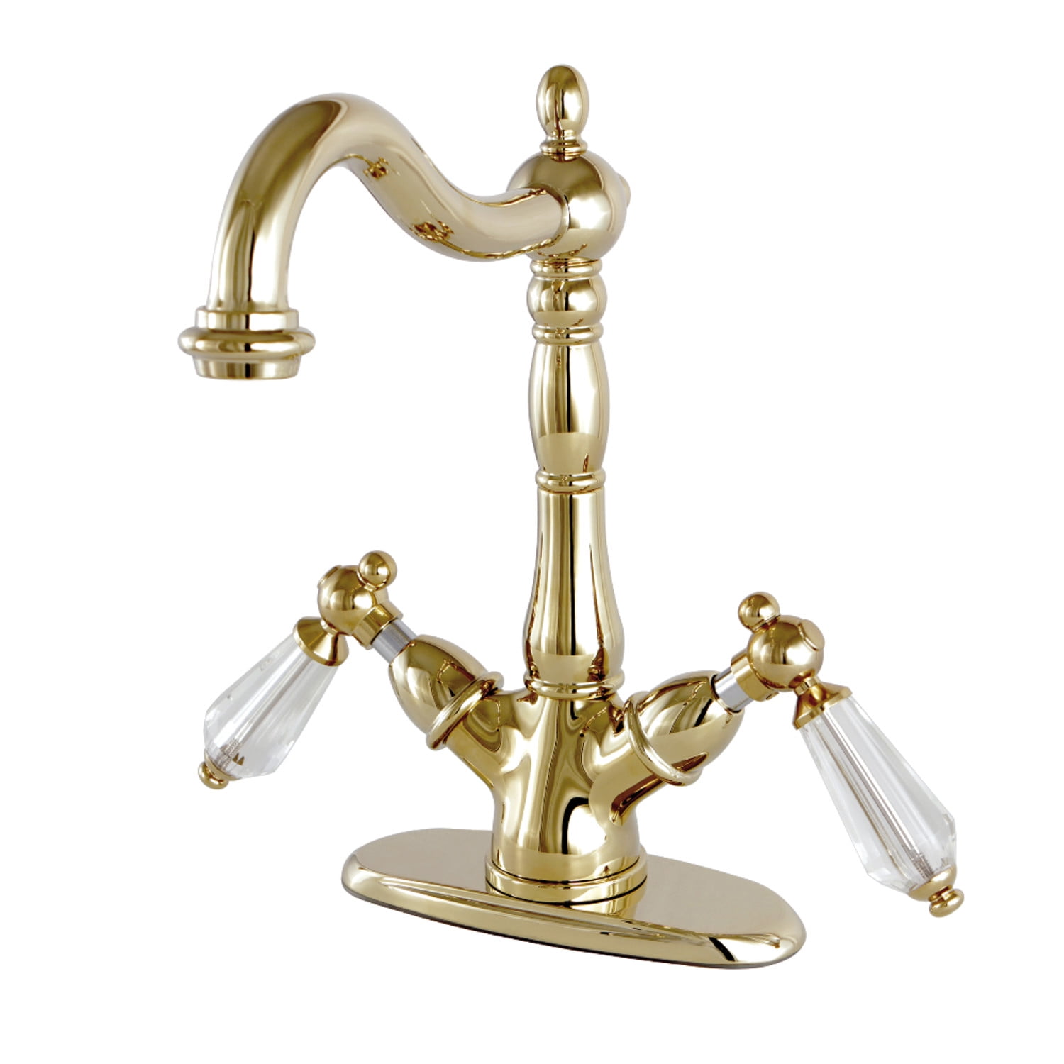 Kingston Brass KS1492WLL Wilshire Vessel Bathroom Faucet, Polished Brass