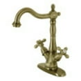 thumbnail image 1 of Kingston Brass KS1493AX Vessel Standard Mount Faucet, Antique Brass, 1 of 5