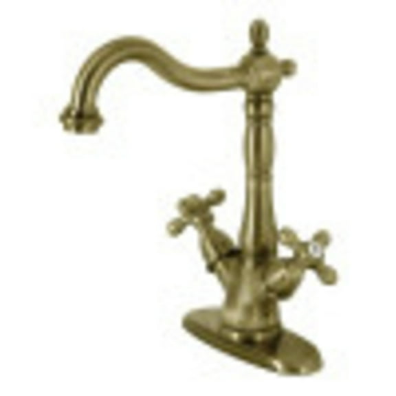 Kingston Brass KS1493AX Vessel Standard Mount Faucet, Antique Brass