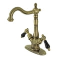 thumbnail image 1 of Kingston Brass KS1493PKL Duchess Vessel Bathroom Faucet, Antique Brass, 1 of 3