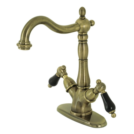 Kingston Brass KS1493PKL Duchess Vessel Bathroom Faucet, Antique Brass