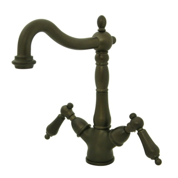 Kingston Brass KS1495AL Heritage 2-Handle Vessel Sink Faucet, Oil Rubbed Bronze