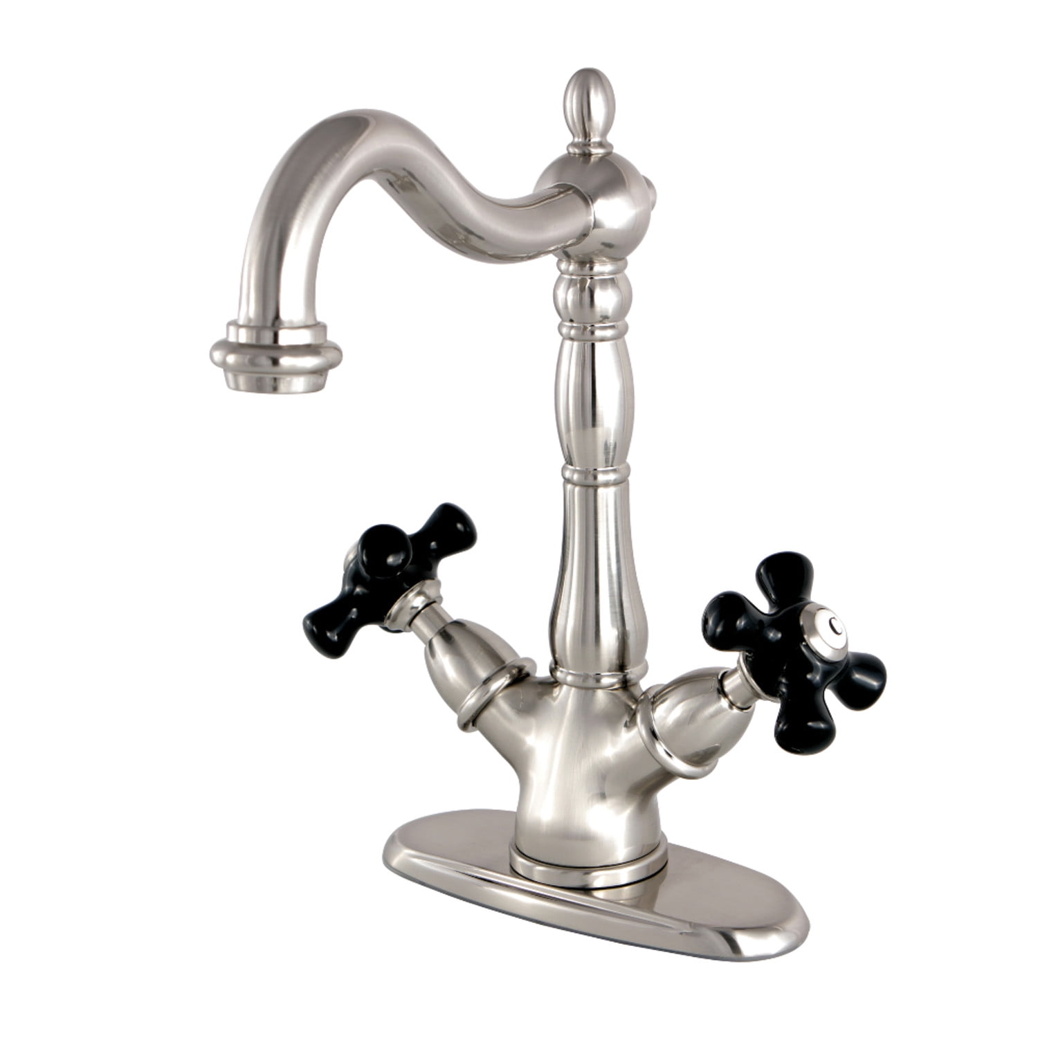 Kingston Brass KS1498PKX Duchess 2-Handle Vessel Household Faucet, Brushed Nickel