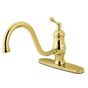 Kingston Brass KS1572BLLS Single Handle 8 in. Centerset Kitchen Faucet